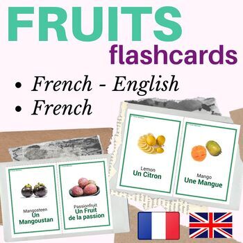 Fruit French Flashcards Les Fruits By Language Forum Tpt