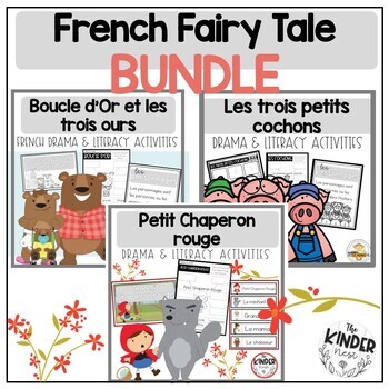 Preview of FRENCH Fairy Tale Drama and Literacy BUNDLE
