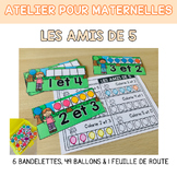 FRENCH Fall Math Center Counting numbers 1-5 - compter les