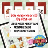 FRENCH Farm Animals Printable Memory Game Kinder Digital L