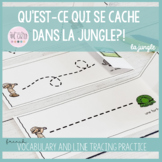 FRENCH: Fine Motor, Tracing & Vocabulary Practice - la jungle