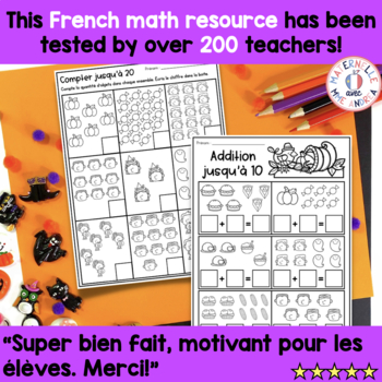 french first grade no prep math worksheets october premiere annee