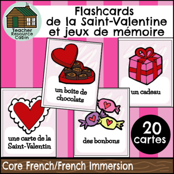 Preview of FRENCH Flashcards de la Saint-Valentin | Valentine's Flashcards and Memory Game