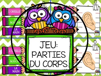 Preview of FRENCH GAME BODY PARTS // JEU PARTIES DU CORPS