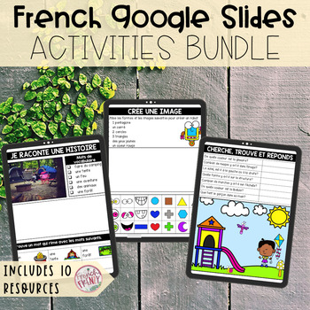 Preview of FRENCH GOOGLE SLIDES ACTIVITIES FOR EARLY FINISHERS - GROWING BUNDLE - DIGITAL