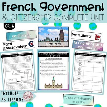 Preview of FRENCH GOVERNMENT & CITIZENSHIP UNIT - GRADE 5 ONTARIO SOCIAL STUDIES (STRAND B)