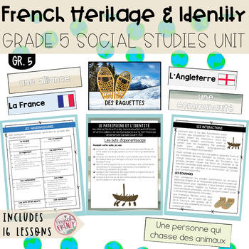 Preview of FRENCH GRADE 5 ONTARIO SOCIAL STUDIES - HERITAGE & IDENTITY UNIT (STRAND A)