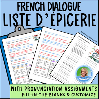 Preview of French Dialogue: Customizable Conversation & Pronunciation: Make a Grocery List