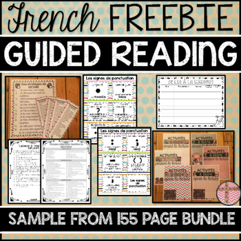 Preview of FRENCH GUIDED READING FREEBIE SAMPLE FROM COMPLETE PACKAGE (LECTURE GUIDÉE)