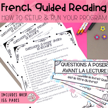 Preview of FRENCH GUIDED READING PACKAGE - 155 PAGES (LECTURE GUIDÉE) - PRIMARY/JUNIOR
