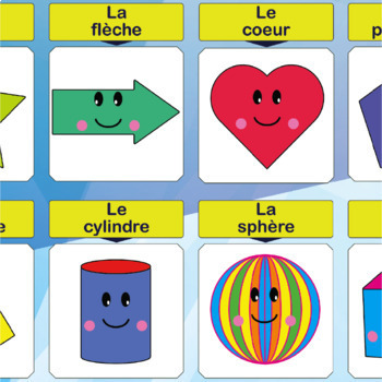 Les formes simples FRENCH basic geometric shapes printable 