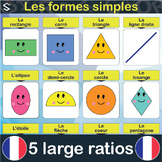 FRENCH Geometry Basic Shapes Poster for Math classrooms an