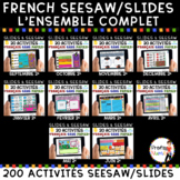 FRENCH Google Slides et FRENCH SEESAW |  BUNDLE | 2e