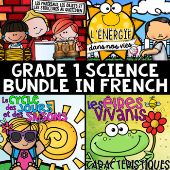 Preview of FRENCH Grade 1 Science BUNDLE