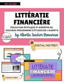 FRENCH Grade 4 Financial Literacy-NEW ALBERTA CURRICULUM- 
