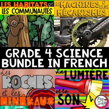 Preview of FRENCH Grade 4 Science BUNDLE