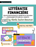 FRENCH Grade 5 Financial Literacy-NEW ALBERTA CURRICULUM- 