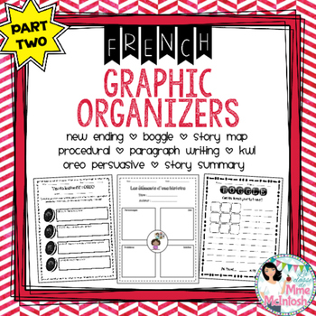 Preview of FRENCH Graphic Organizer PART TWO / Organigrammes utiles