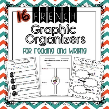 Preview of FRENCH Graphic Organizer Bundles 1 & 2 - Save 20%