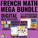 FRENCH Guided Math Year Long BUNDLE | Guided Math Centres 