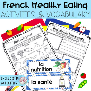 Preview of FRENCH HEALTHY EATING UNIT: La santé & l'alimentation (activités et vocabulaire)