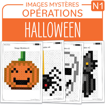Preview of FRENCH Halloween Mystery Pictures Grade 1 Addition Soustraction 1-20 CP 1re