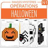 FRENCH Halloween Mystery Pictures Grade 1 Addition Soustra