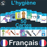 FRENCH Body Hygiene Vocabulary Montessori Flashcards - L'h