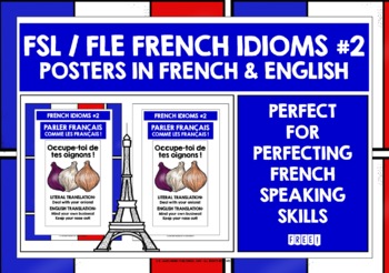 Preview of FRENCH IDIOMS POSTERS FREEBIE #2