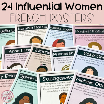 Preview of FRENCH & ENGLISH INFLUENTIAL WOMEN POSTERS - WOMEN'S HISTORY MONTH