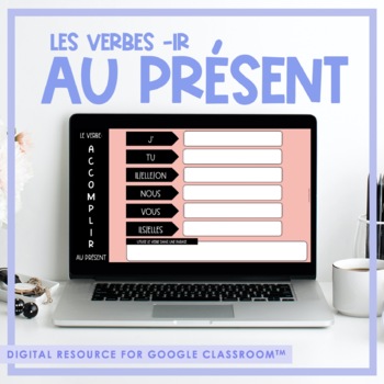Preview of Digital French -IR Verb Game | les verbes -IR au présent