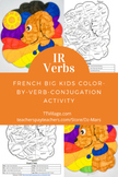 FRENCH IR verbs big kids color by conjugation - Sunset Dog