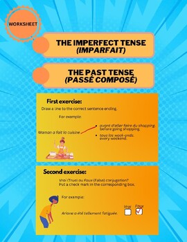 Preview of FRENCH Imperfect tense (Imparfait) and Past tense (Passé composé) worksheet