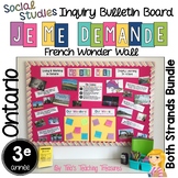 FRENCH Inquiry Bulletin Board Grade 3 Ontario Social Studi