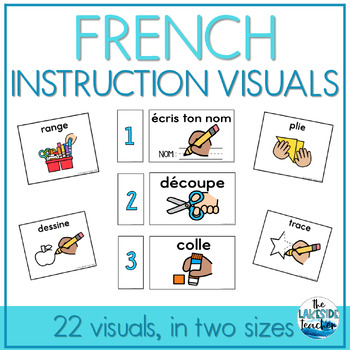 Preview of FRENCH Instruction Visuals | French Visual Directions | French Direction Cards