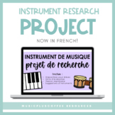 FRENCH Instrument Research Project for Google Slides™ | Di