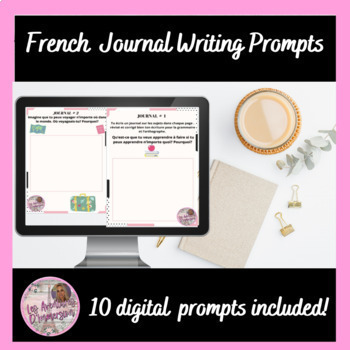 Preview of FRENCH JOURNAL WRITING PROMPTS