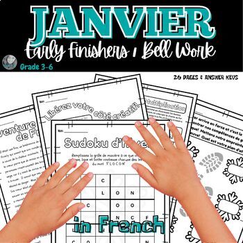 Preview of FRENCH January Early Finisher, Bell Work or Supply Packet
