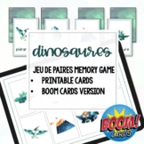 FRENCH Kindergarten Dinosaur Memory Game - Les dinosuares 