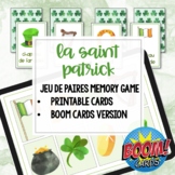 FRENCH Kindergarten March St. Patrick's Day Memory Game - 