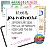 FRENCH Kindergarten Memory Game Bundle YEAR ROUND 15 Decks