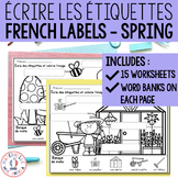 FRENCH Labelling Worksheets - Écrire les étiquettes Printe