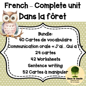 Preview of FRENCH Language Literacy Bundle Dans la Forêt