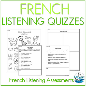 Preview of FRENCH Listening Assessments | Compréhension orale | French Listening Activities