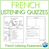 FRENCH Listening Assessments | Compréhension orale | Frenc