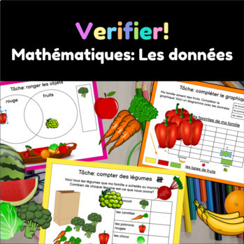 Preview of FRENCH MATH | Data Management (Les données) | Check-in in Google Slides