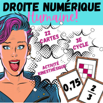 Preview of FRENCH MATHS | GAME/JEU | DROITE NUMÉRIQUE HUMAINE | HUMAN NUMBER LINE