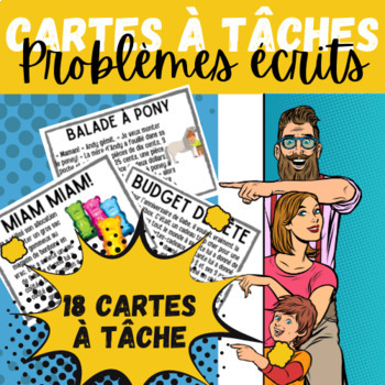 Preview of FRENCH MATHS | GAME/JEU | FLASHCARDS/CARTES À TÂCHES | PROBLÈMES ÉCRITS | STORY