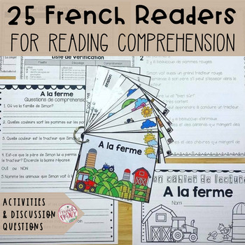 Preview of FRENCH MINI-BOOKS, STORIES & READERS FOR READING COMPREHENSION - 25 BOOKS