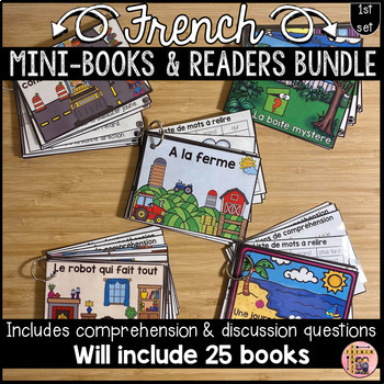 Preview of FRENCH MINI-BOOKS, STORIES & READERS GROWING BUNDLE & COMPREHENSION QUESTIONS